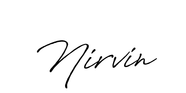 How to make Nirvin name signature. Use Antro_Vectra_Bolder style for creating short signs online. This is the latest handwritten sign. Nirvin signature style 7 images and pictures png