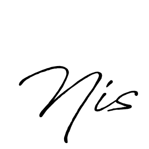 How to Draw Nis signature style? Antro_Vectra_Bolder is a latest design signature styles for name Nis. Nis signature style 7 images and pictures png