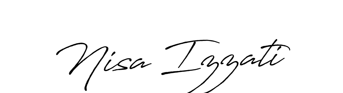 Nisa Izzati stylish signature style. Best Handwritten Sign (Antro_Vectra_Bolder) for my name. Handwritten Signature Collection Ideas for my name Nisa Izzati. Nisa Izzati signature style 7 images and pictures png