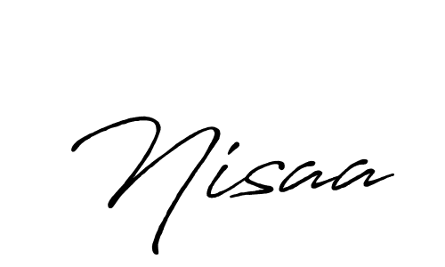 The best way (Antro_Vectra_Bolder) to make a short signature is to pick only two or three words in your name. The name Nisaa include a total of six letters. For converting this name. Nisaa signature style 7 images and pictures png