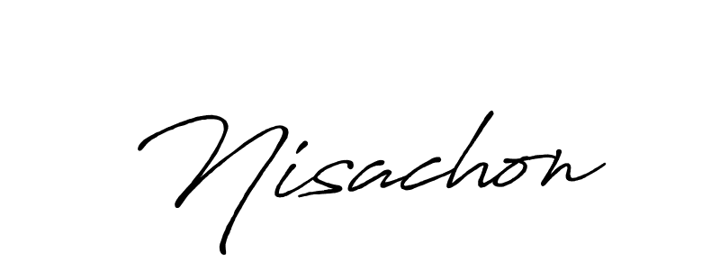 Here are the top 10 professional signature styles for the name Nisachon. These are the best autograph styles you can use for your name. Nisachon signature style 7 images and pictures png