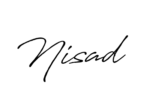 The best way (Antro_Vectra_Bolder) to make a short signature is to pick only two or three words in your name. The name Nisad include a total of six letters. For converting this name. Nisad signature style 7 images and pictures png