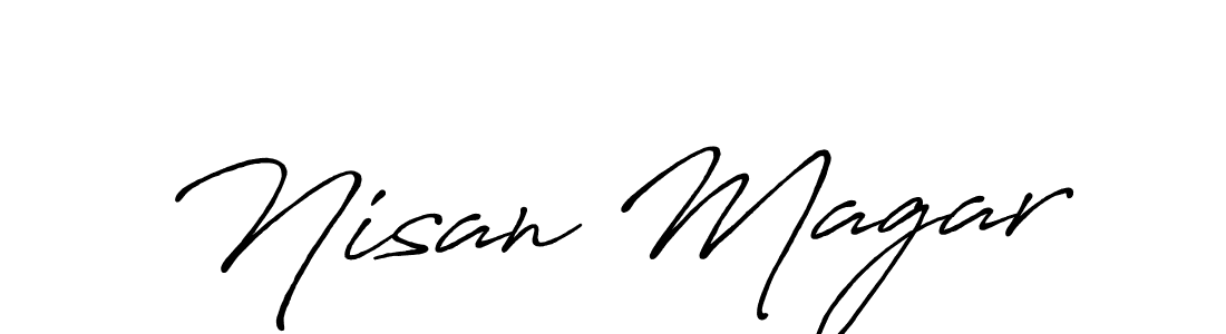 How to make Nisan Magar signature? Antro_Vectra_Bolder is a professional autograph style. Create handwritten signature for Nisan Magar name. Nisan Magar signature style 7 images and pictures png