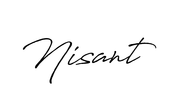 Design your own signature with our free online signature maker. With this signature software, you can create a handwritten (Antro_Vectra_Bolder) signature for name Nisant. Nisant signature style 7 images and pictures png