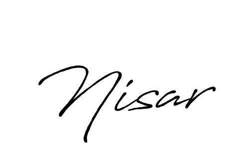 Design your own signature with our free online signature maker. With this signature software, you can create a handwritten (Antro_Vectra_Bolder) signature for name Nisar. Nisar signature style 7 images and pictures png