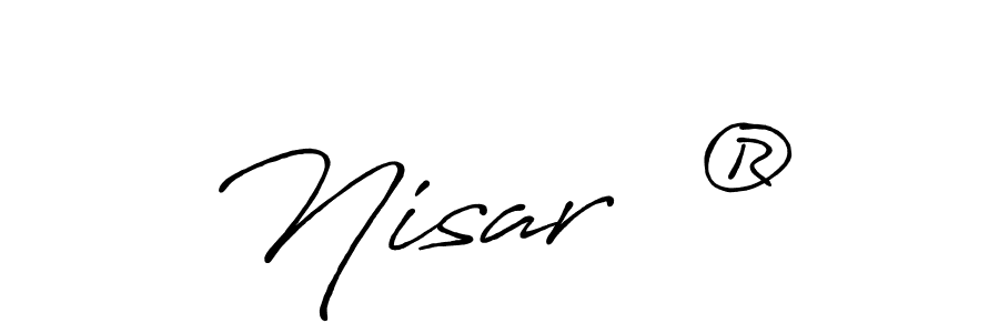 This is the best signature style for the Nisar  ® name. Also you like these signature font (Antro_Vectra_Bolder). Mix name signature. Nisar  ® signature style 7 images and pictures png