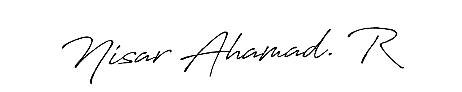 You can use this online signature creator to create a handwritten signature for the name Nisar Ahamad. R. This is the best online autograph maker. Nisar Ahamad. R signature style 7 images and pictures png