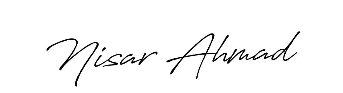Make a beautiful signature design for name Nisar Ahmad. Use this online signature maker to create a handwritten signature for free. Nisar Ahmad signature style 7 images and pictures png