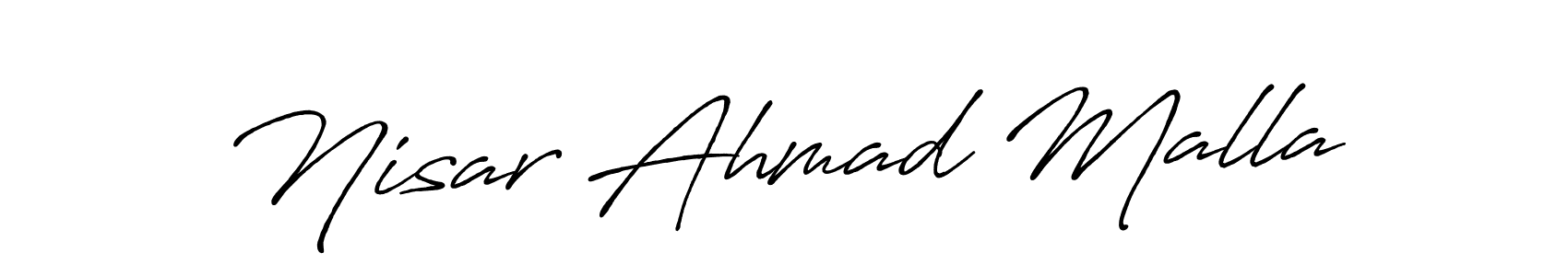 Also we have Nisar Ahmad Malla name is the best signature style. Create professional handwritten signature collection using Antro_Vectra_Bolder autograph style. Nisar Ahmad Malla signature style 7 images and pictures png