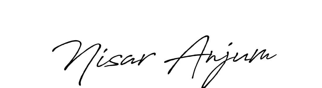 Also we have Nisar Anjum name is the best signature style. Create professional handwritten signature collection using Antro_Vectra_Bolder autograph style. Nisar Anjum signature style 7 images and pictures png
