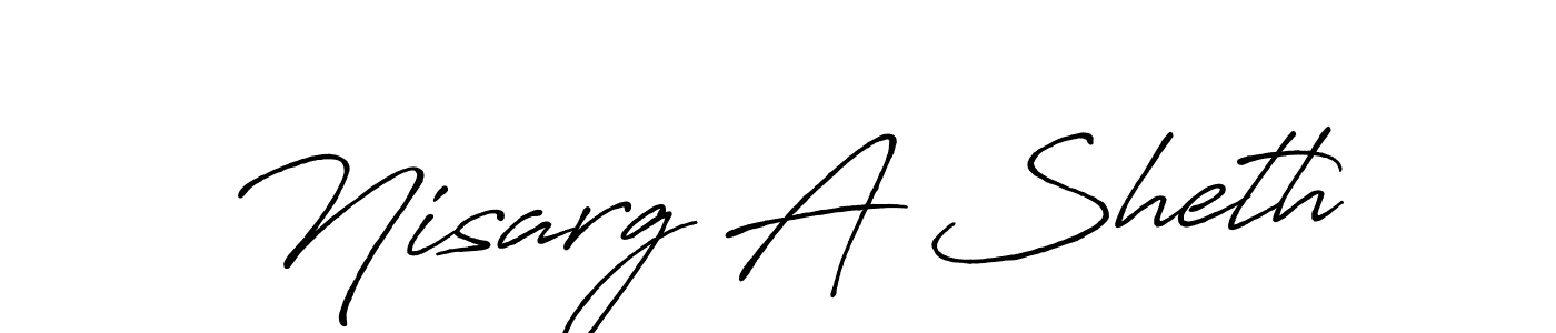Use a signature maker to create a handwritten signature online. With this signature software, you can design (Antro_Vectra_Bolder) your own signature for name Nisarg A Sheth. Nisarg A Sheth signature style 7 images and pictures png