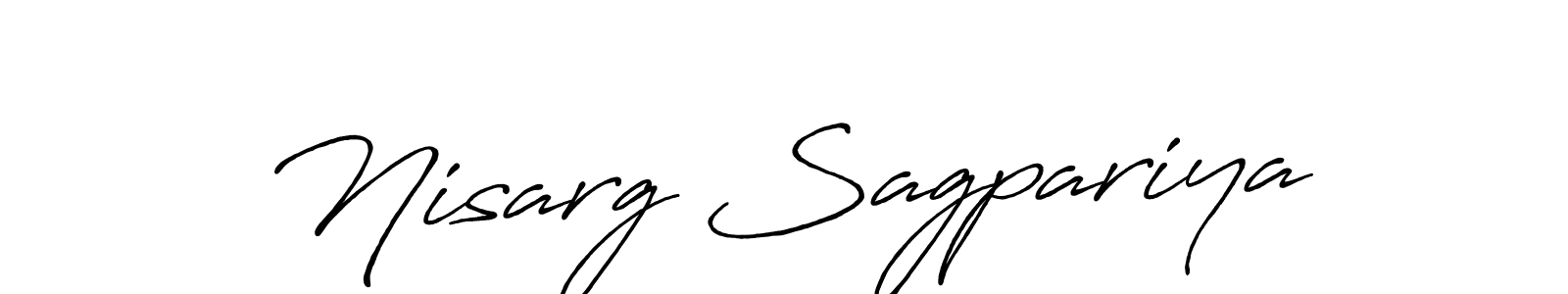 Make a short Nisarg Sagpariya signature style. Manage your documents anywhere anytime using Antro_Vectra_Bolder. Create and add eSignatures, submit forms, share and send files easily. Nisarg Sagpariya signature style 7 images and pictures png