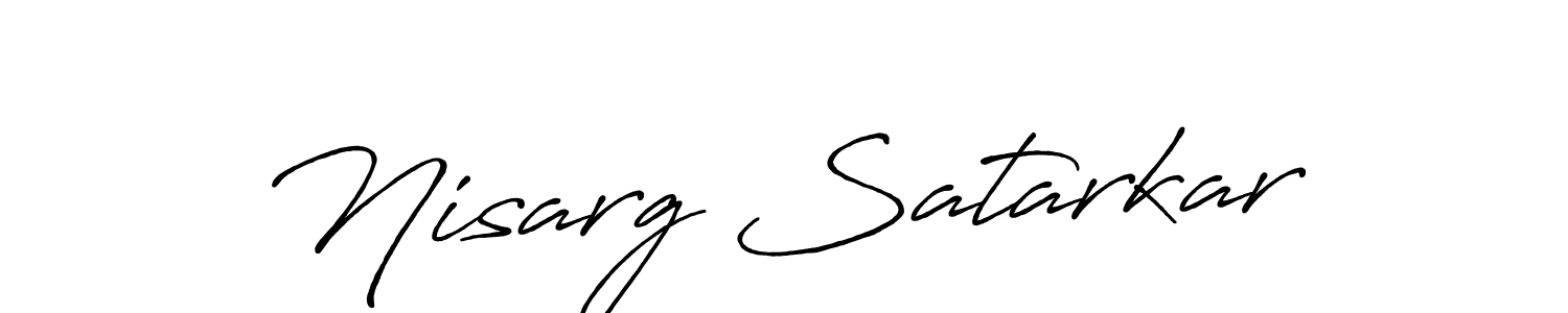This is the best signature style for the Nisarg Satarkar name. Also you like these signature font (Antro_Vectra_Bolder). Mix name signature. Nisarg Satarkar signature style 7 images and pictures png