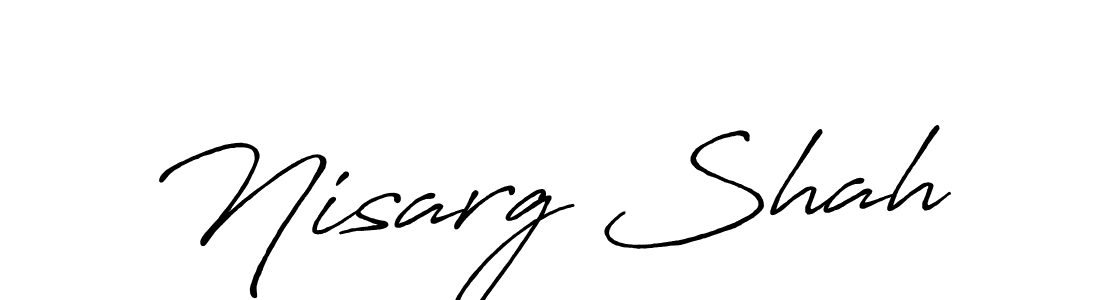 How to make Nisarg Shah signature? Antro_Vectra_Bolder is a professional autograph style. Create handwritten signature for Nisarg Shah name. Nisarg Shah signature style 7 images and pictures png