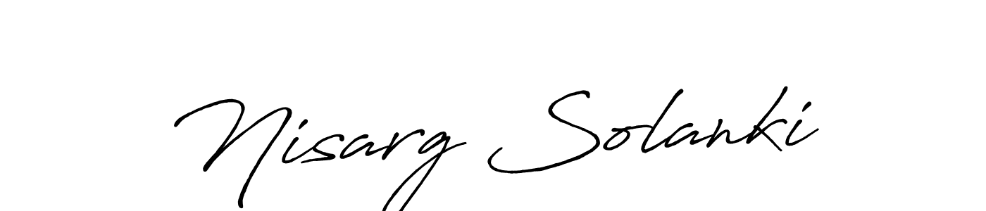 Make a beautiful signature design for name Nisarg Solanki. Use this online signature maker to create a handwritten signature for free. Nisarg Solanki signature style 7 images and pictures png