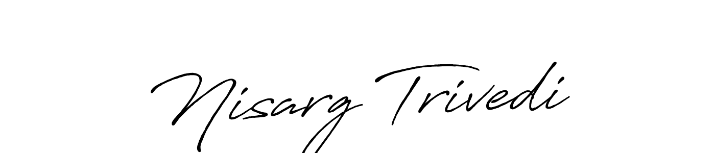 Make a short Nisarg Trivedi signature style. Manage your documents anywhere anytime using Antro_Vectra_Bolder. Create and add eSignatures, submit forms, share and send files easily. Nisarg Trivedi signature style 7 images and pictures png