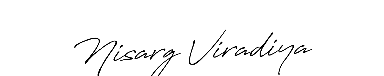 Make a short Nisarg Viradiya signature style. Manage your documents anywhere anytime using Antro_Vectra_Bolder. Create and add eSignatures, submit forms, share and send files easily. Nisarg Viradiya signature style 7 images and pictures png