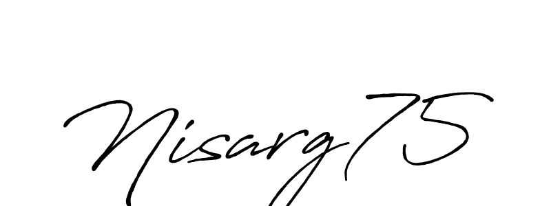 How to Draw Nisarg75 signature style? Antro_Vectra_Bolder is a latest design signature styles for name Nisarg75. Nisarg75 signature style 7 images and pictures png