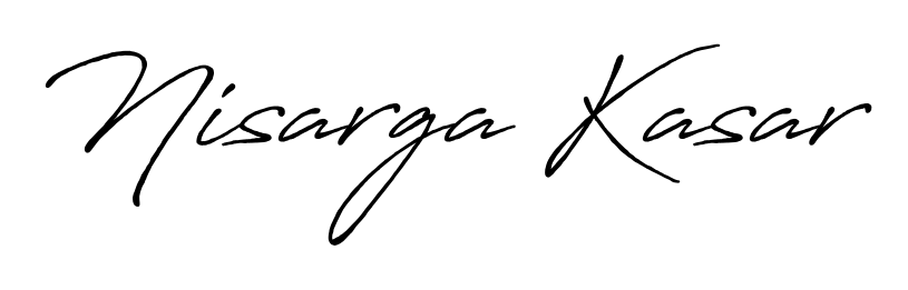 Use a signature maker to create a handwritten signature online. With this signature software, you can design (Antro_Vectra_Bolder) your own signature for name Nisarga Kasar. Nisarga Kasar signature style 7 images and pictures png