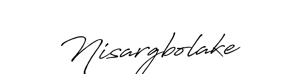 Antro_Vectra_Bolder is a professional signature style that is perfect for those who want to add a touch of class to their signature. It is also a great choice for those who want to make their signature more unique. Get Nisargbolake name to fancy signature for free. Nisargbolake signature style 7 images and pictures png