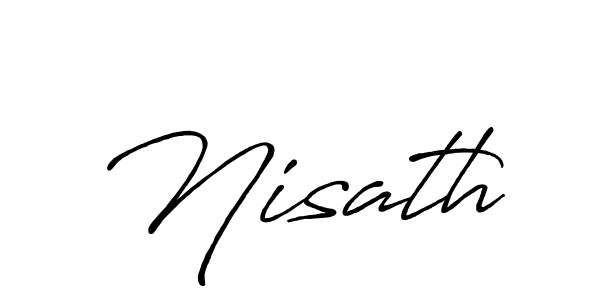 if you are searching for the best signature style for your name Nisath. so please give up your signature search. here we have designed multiple signature styles  using Antro_Vectra_Bolder. Nisath signature style 7 images and pictures png