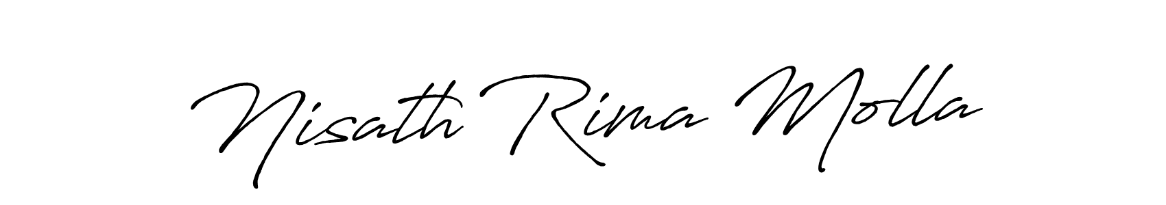 Create a beautiful signature design for name Nisath Rima Molla. With this signature (Antro_Vectra_Bolder) fonts, you can make a handwritten signature for free. Nisath Rima Molla signature style 7 images and pictures png