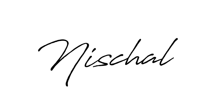 Use a signature maker to create a handwritten signature online. With this signature software, you can design (Antro_Vectra_Bolder) your own signature for name Nischal. Nischal signature style 7 images and pictures png