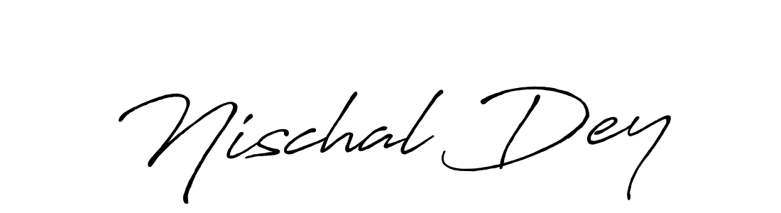 How to make Nischal Dey name signature. Use Antro_Vectra_Bolder style for creating short signs online. This is the latest handwritten sign. Nischal Dey signature style 7 images and pictures png