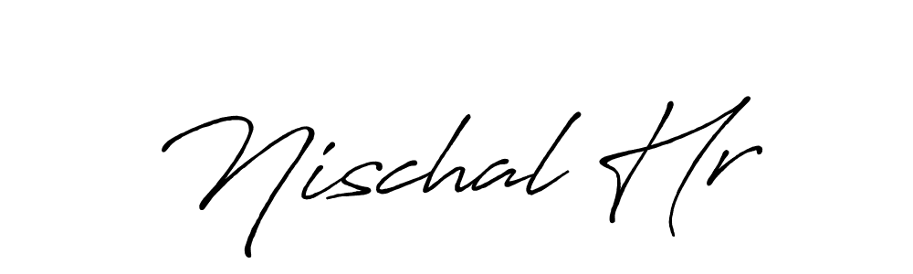 Create a beautiful signature design for name Nischal Hr. With this signature (Antro_Vectra_Bolder) fonts, you can make a handwritten signature for free. Nischal Hr signature style 7 images and pictures png