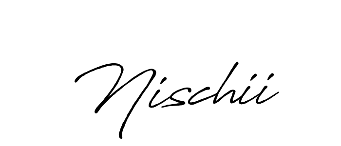 Use a signature maker to create a handwritten signature online. With this signature software, you can design (Antro_Vectra_Bolder) your own signature for name Nischii. Nischii signature style 7 images and pictures png