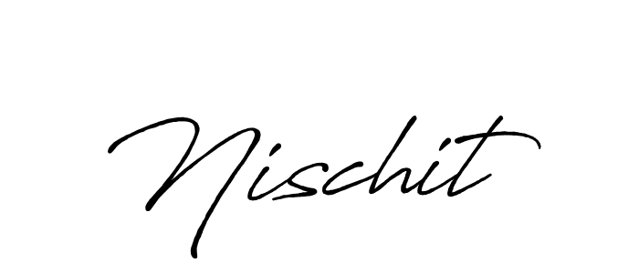 Create a beautiful signature design for name Nischit. With this signature (Antro_Vectra_Bolder) fonts, you can make a handwritten signature for free. Nischit signature style 7 images and pictures png