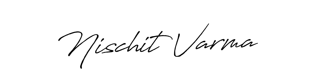 Design your own signature with our free online signature maker. With this signature software, you can create a handwritten (Antro_Vectra_Bolder) signature for name Nischit Varma. Nischit Varma signature style 7 images and pictures png