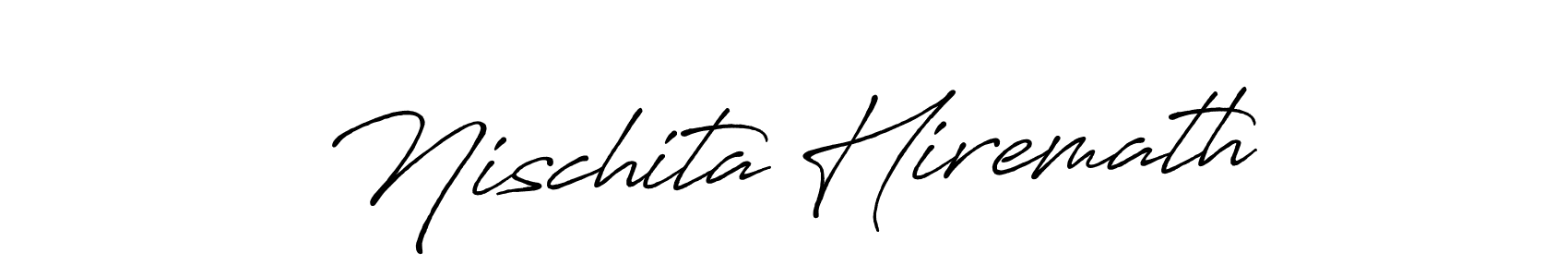 Nischita Hiremath stylish signature style. Best Handwritten Sign (Antro_Vectra_Bolder) for my name. Handwritten Signature Collection Ideas for my name Nischita Hiremath. Nischita Hiremath signature style 7 images and pictures png