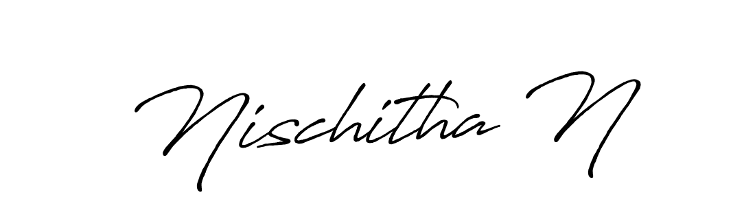 Antro_Vectra_Bolder is a professional signature style that is perfect for those who want to add a touch of class to their signature. It is also a great choice for those who want to make their signature more unique. Get Nischitha N name to fancy signature for free. Nischitha N signature style 7 images and pictures png
