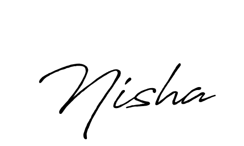 Design your own signature with our free online signature maker. With this signature software, you can create a handwritten (Antro_Vectra_Bolder) signature for name Nisha. Nisha signature style 7 images and pictures png