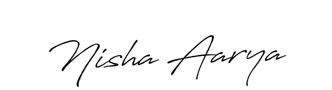 Also You can easily find your signature by using the search form. We will create Nisha Aarya name handwritten signature images for you free of cost using Antro_Vectra_Bolder sign style. Nisha Aarya signature style 7 images and pictures png