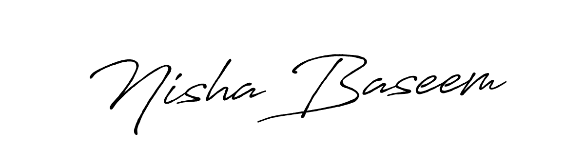 Antro_Vectra_Bolder is a professional signature style that is perfect for those who want to add a touch of class to their signature. It is also a great choice for those who want to make their signature more unique. Get Nisha Baseem name to fancy signature for free. Nisha Baseem signature style 7 images and pictures png
