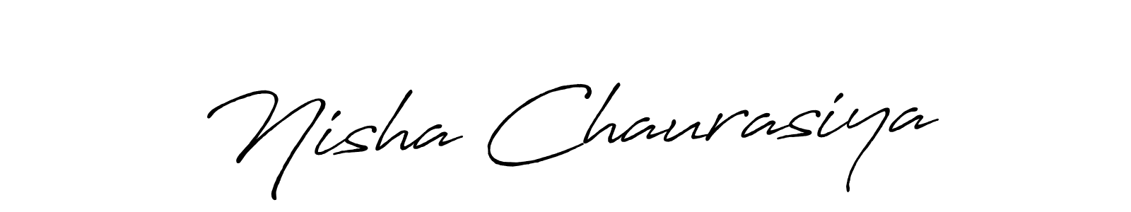 The best way (Antro_Vectra_Bolder) to make a short signature is to pick only two or three words in your name. The name Nisha Chaurasiya include a total of six letters. For converting this name. Nisha Chaurasiya signature style 7 images and pictures png