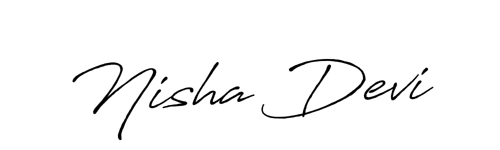 if you are searching for the best signature style for your name Nisha Devi. so please give up your signature search. here we have designed multiple signature styles  using Antro_Vectra_Bolder. Nisha Devi signature style 7 images and pictures png