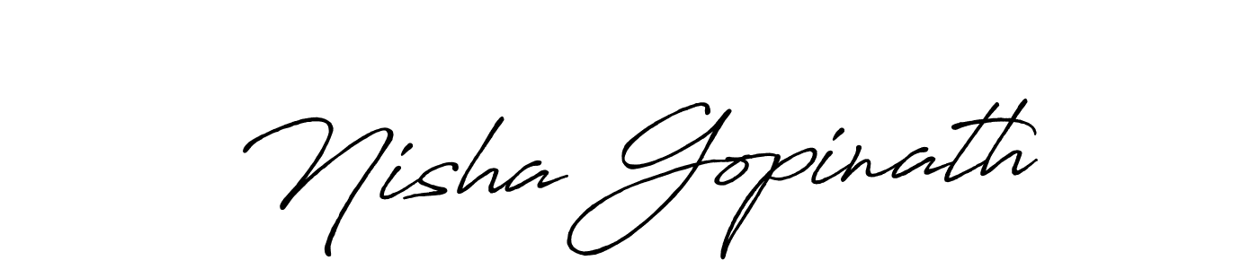 Make a short Nisha Gopinath signature style. Manage your documents anywhere anytime using Antro_Vectra_Bolder. Create and add eSignatures, submit forms, share and send files easily. Nisha Gopinath signature style 7 images and pictures png