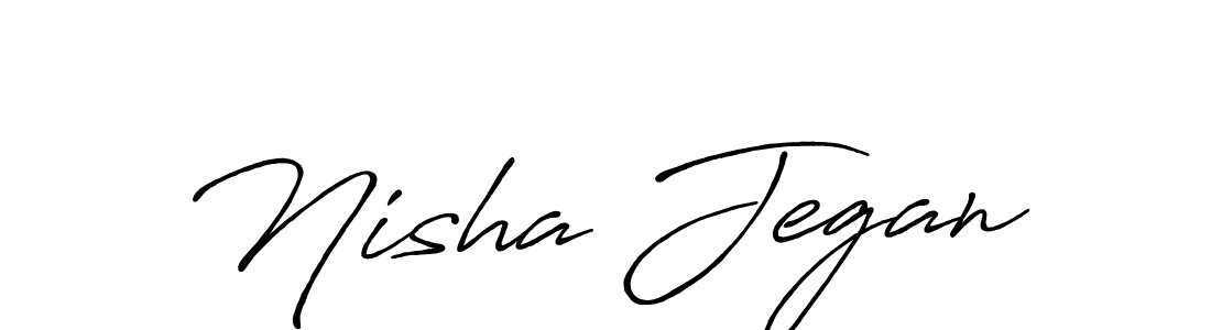 The best way (Antro_Vectra_Bolder) to make a short signature is to pick only two or three words in your name. The name Nisha Jegan include a total of six letters. For converting this name. Nisha Jegan signature style 7 images and pictures png