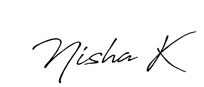 Best and Professional Signature Style for Nisha K. Antro_Vectra_Bolder Best Signature Style Collection. Nisha K signature style 7 images and pictures png