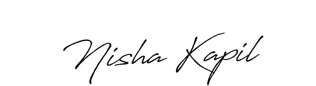 Make a beautiful signature design for name Nisha Kapil. Use this online signature maker to create a handwritten signature for free. Nisha Kapil signature style 7 images and pictures png