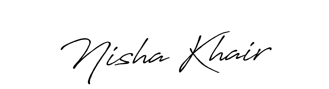 How to make Nisha Khair signature? Antro_Vectra_Bolder is a professional autograph style. Create handwritten signature for Nisha Khair name. Nisha Khair signature style 7 images and pictures png