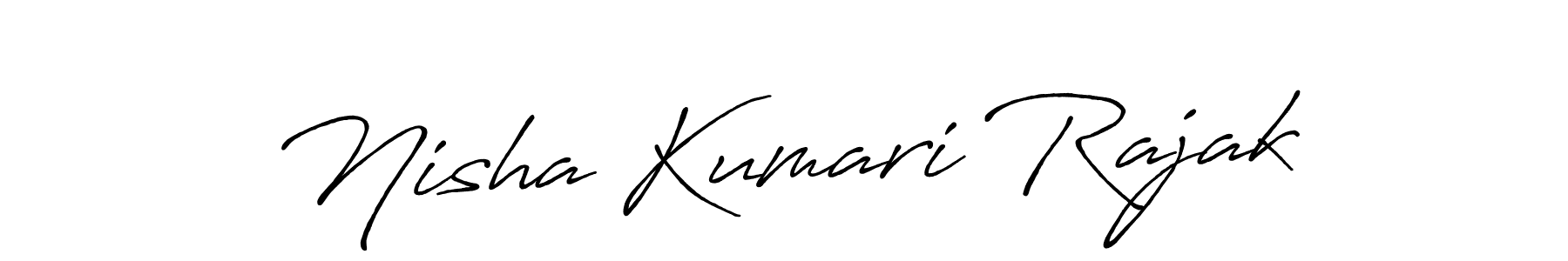 Antro_Vectra_Bolder is a professional signature style that is perfect for those who want to add a touch of class to their signature. It is also a great choice for those who want to make their signature more unique. Get Nisha Kumari Rajak name to fancy signature for free. Nisha Kumari Rajak signature style 7 images and pictures png