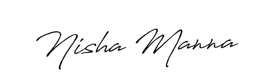 How to make Nisha Manna name signature. Use Antro_Vectra_Bolder style for creating short signs online. This is the latest handwritten sign. Nisha Manna signature style 7 images and pictures png