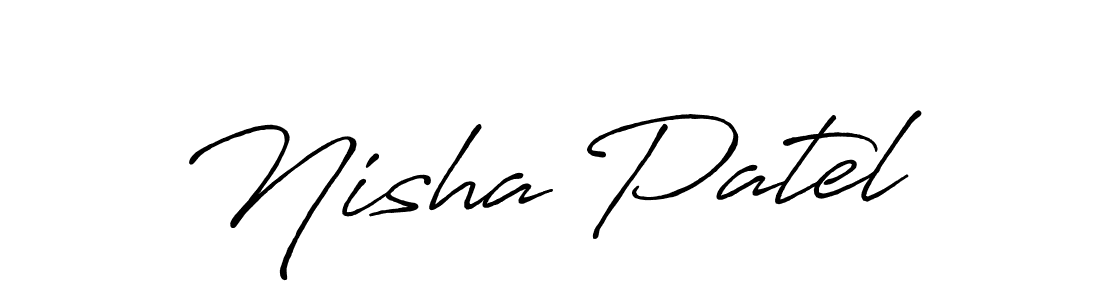 How to make Nisha Patel signature? Antro_Vectra_Bolder is a professional autograph style. Create handwritten signature for Nisha Patel name. Nisha Patel signature style 7 images and pictures png