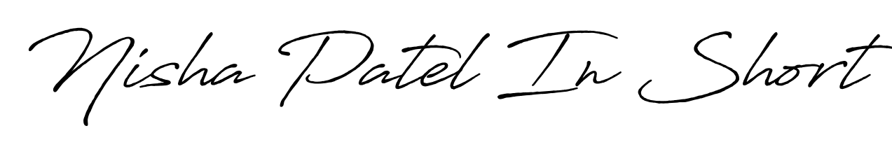 Looking for an artistic signature for Nisha Patel In Short? The Antro_Vectra_Bolder calligraphy style gives a sophisticated flow suitable for business cards and emails. Nisha Patel In Short signature style 7 images and pictures png