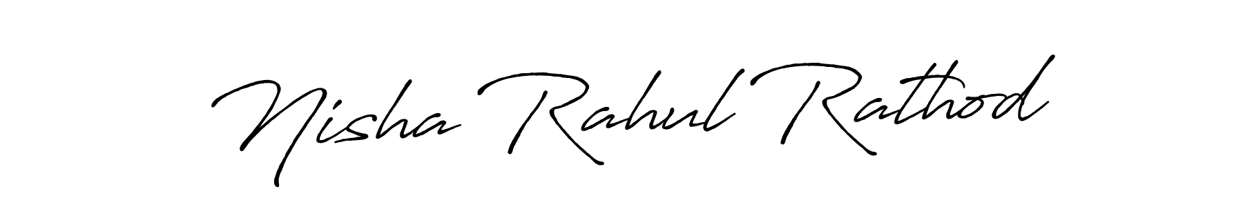 Design your own signature with our free online signature maker. With this signature software, you can create a handwritten (Antro_Vectra_Bolder) signature for name Nisha Rahul Rathod. Nisha Rahul Rathod signature style 7 images and pictures png