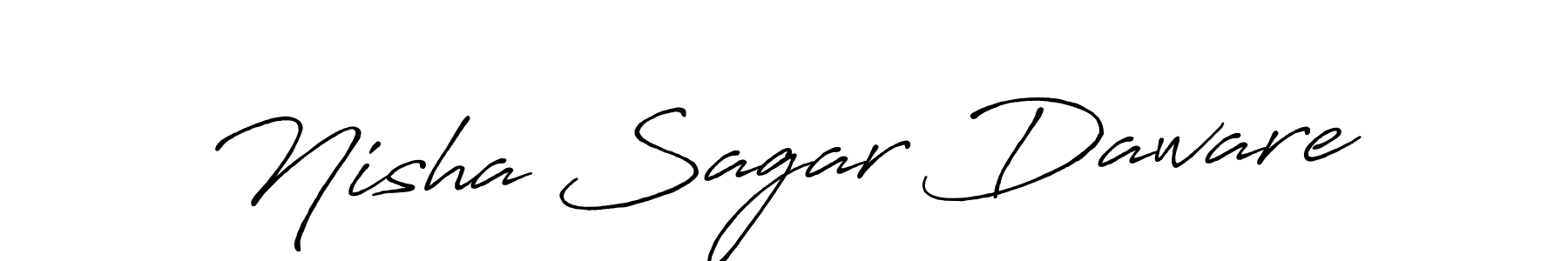 Also we have Nisha Sagar Daware name is the best signature style. Create professional handwritten signature collection using Antro_Vectra_Bolder autograph style. Nisha Sagar Daware signature style 7 images and pictures png